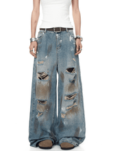 Distressed Paint - Splatter Flared Jeans - COPPING THREADS - CT Select
